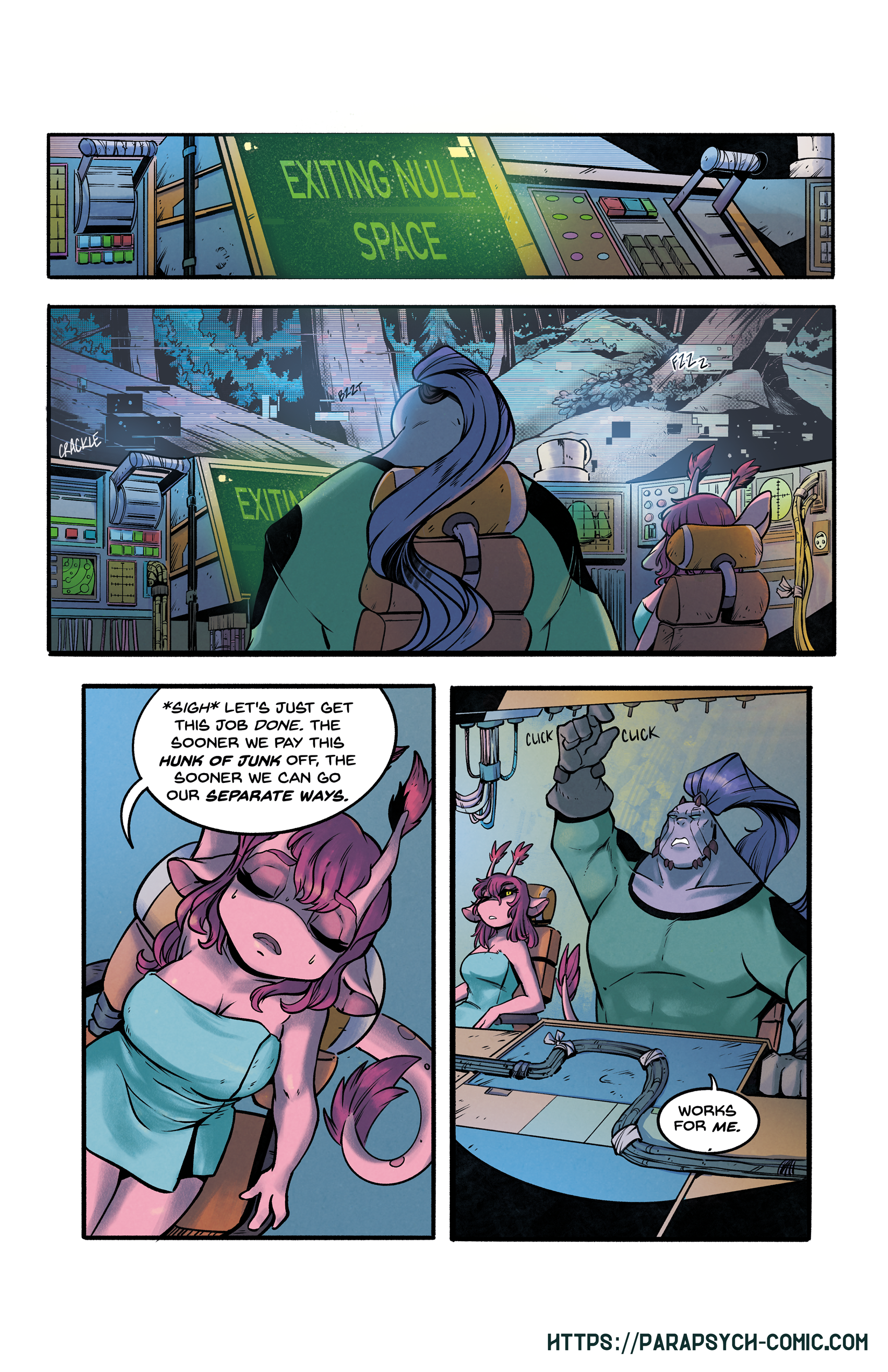 I love all the details Jamil put on this page. So many switches and levers! Really gives that old-tech feel to the whole ship